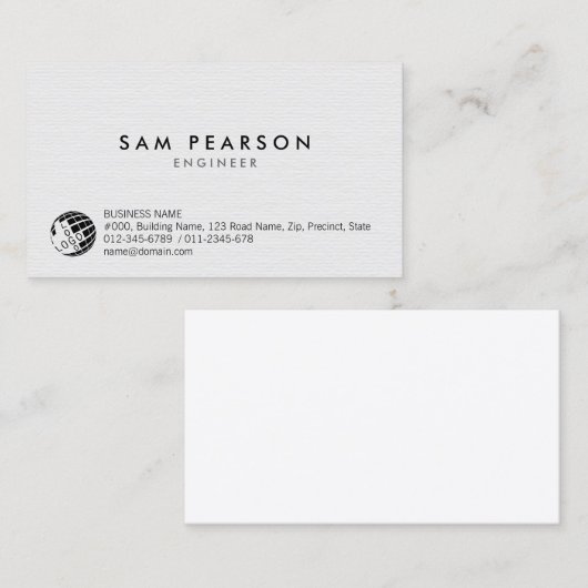 Einfache technische Fertigkeiten Visitenkarte (Vorne/Hinten)