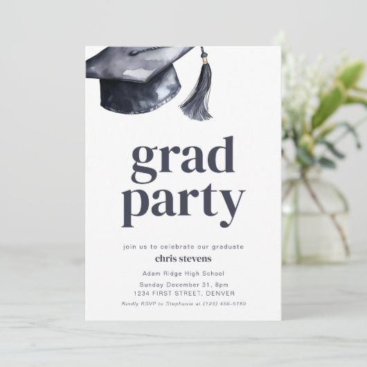 Einfache Teilnahme Einladung (Stehend Vorderseite)