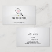 Einfache Tennis-Visitenkarte Visitenkarte (Vorne/Hinten)