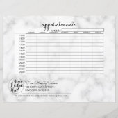 Einfache Termine für Geschäftsleute mit weißem sch (Rückseite)