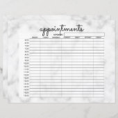 Einfache Termine für Geschäftsleute mit weißem sch (Vorne/Hinten)