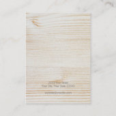 Einfache Terra Cotta Brown Holz Earring Display Ca Visitenkarte (Rückseite)