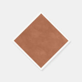 Einfache Terra Cotta Color Editierbare Wasserfarbe Serviette (Ecke)