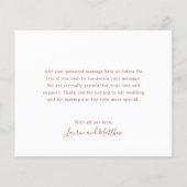 Einfache Terracotta Budget Hochzeit Danke Karte (Rückseite)