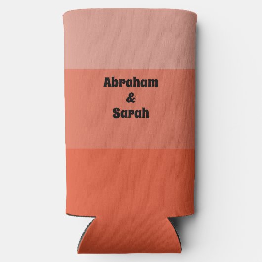 Einfache Terracotta Earth Tones Ombre-Gastgeschenk Selters Dosenkühler (Rückseite)