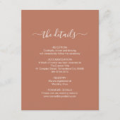 Einfache Terracotta-Einschließungskarte Begleitkarte (Vorderseite)