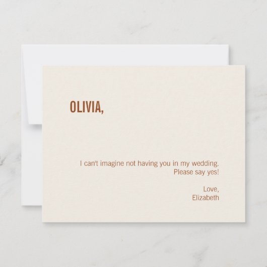 Einfache Terracotta Flower Giro-Card Mitteilungskarte (Rückseite)