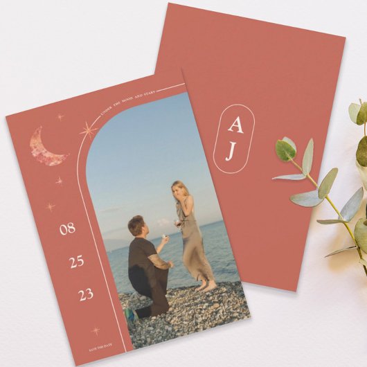 Einfache Terracotta-Hochzeit rettet das Datum Save The Date