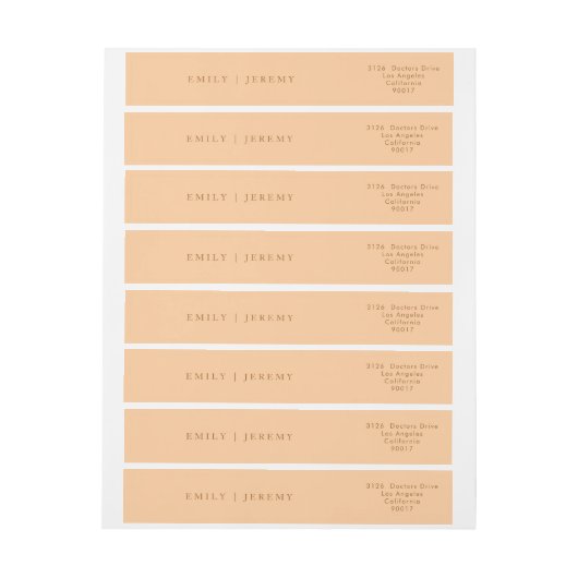 Einfache Terracotta Moderne Kalligraphie Hochzeit (Bogen)