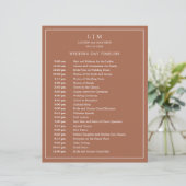 Einfache Terracotta Monogram Wedelzeitschrift (Stehend Vorderseite)