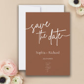 Einfache Terrakotta Boho Botanik speichern und Dat Save The Date