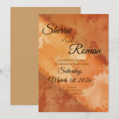 Einfache Terrakotta-Einladung Einladung (Vorne/Hinten)