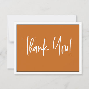 Einfache Terrakotta-Firmenlogo-Social-Thank-You Dankeskarte