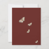 Einfache Terrakotta Herbst Wildblumen Hochzeit Dankeskarte (Rückseite)