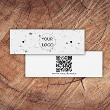 Einfache Terrazzo QR-Code mit Mini-Display-Karte