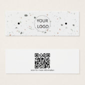 Einfache Terrazzo QR-Code mit Mini-Display-Karte (Vorne & Hinten)