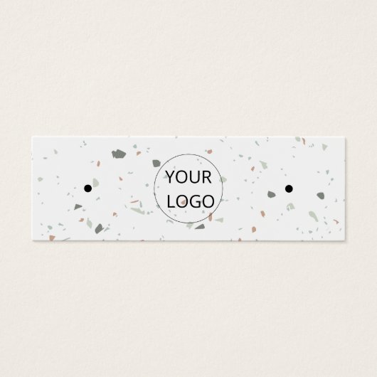 Einfache Terrazzo QR-Code mit Mini-Display-Karte (Vorderseite)