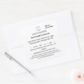 Einfache Texas-Hütte-Lebensmittelkennzeichnungen Quadratischer Aufkleber (Umschlag)