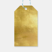 Einfache Text-Einzel-Gold-Hochzeit Geschenkanhänger (Rückseite)