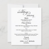 Einfache Text-Foto-Overlay-Hochzeitsmenü (Vorderseite)