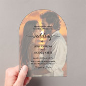 Einfache Text-Overlay-Foto-Hochzeit Acryleinladungen (Insitu (Handheld))