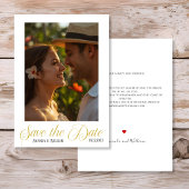 Einfache Text- und Foto-Hochzeit Save The Date