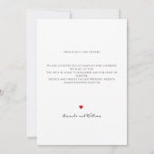 Einfache Text- und Foto-Hochzeit Save The Date (Rückseite)