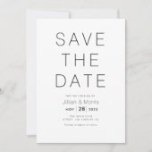 Einfache Texteinladung Save the Date Einladung (Vorderseite)