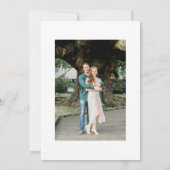 Einfache Texteinladung Save the Date Einladung (Rückseite)