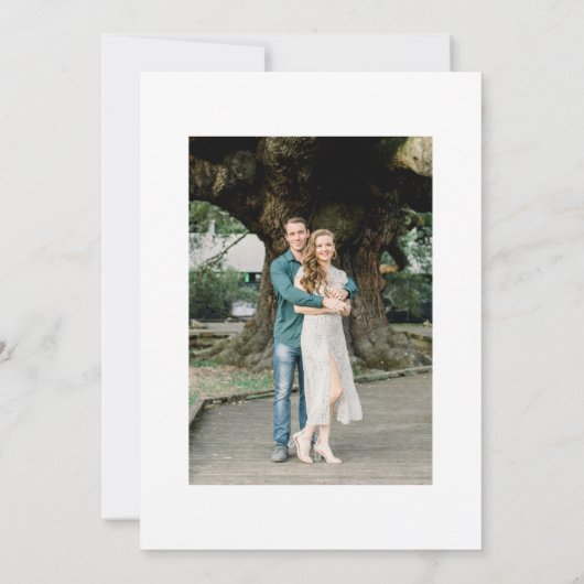 Einfache Texteinladung Save the Date Einladung (Rückseite)