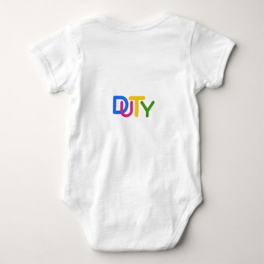 Einfache Textgestaltung Baby Strampler (Rückseite)