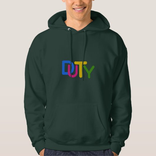 Einfache Textgestaltung Hoodie (Vorderseite)