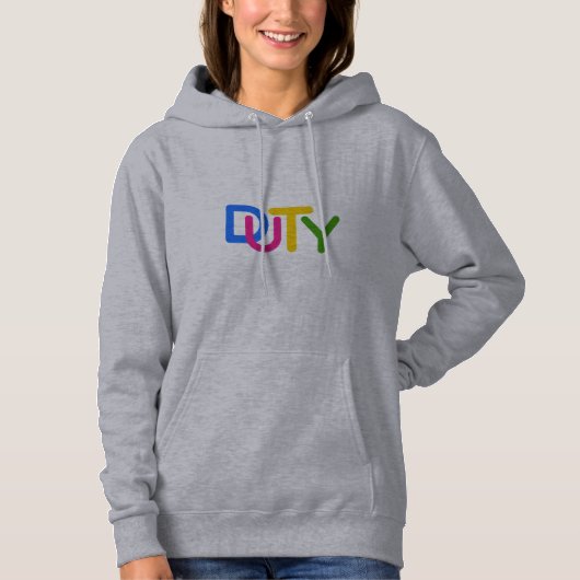 Einfache Textgestaltung Hoodie (Vorderseite)