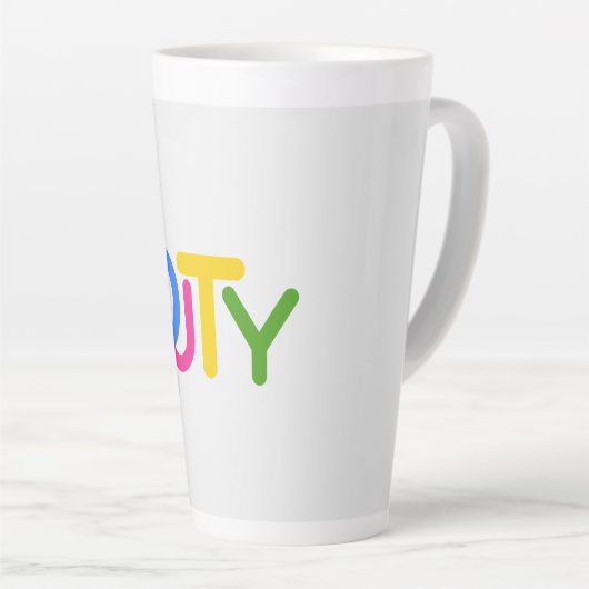 Einfache Textgestaltung Milchtasse (Rechte Ecke)