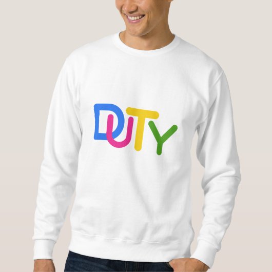 Einfache Textgestaltung Sweatshirt (Vorderseite)