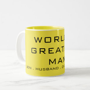 Einfache Texttypografie Zweifarbige Tasse
