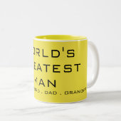 Einfache TextTypografie Zweifarbige Tasse (VorderseiteRechts)