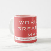 Einfache TextTypografie Zweifarbige Tasse (Vorderseite Links)