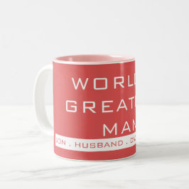 Einfache TextTypografie Zweifarbige Tasse