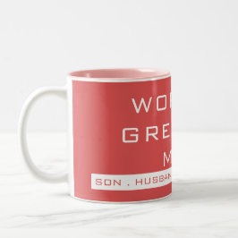 Einfache TextTypografie Zweifarbige Tasse