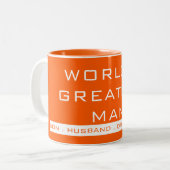 Einfache TextTypografie Zweifarbige Tasse (Vorderseite Links)