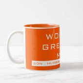 Einfache TextTypografie Zweifarbige Tasse (Links)