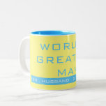 Einfache TextTypografie Zweifarbige Tasse<br><div class="desc">Besondere Hingabe an Männer. Großartiges Geschenk für jeden Anlaß. Entworfen mit einfacher Text Typografie.</div>