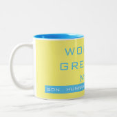 Einfache TextTypografie Zweifarbige Tasse (Links)