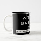 Einfache TextTypografie Zweifarbige Tasse (Links)