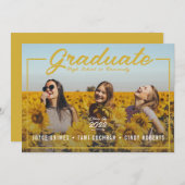 Einfache Textüberlagerung | Ein Foto Abschluss Ankündigung (Vorne/Hinten)