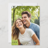 Einfache Textüberlagerung Foto Hochzeit Einladung (Rückseite)