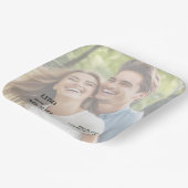 Einfache Textüberlagerung Foto-Hochzeit Pappteller (Gewinkelt)