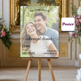 Einfache Textüberlagerung Foto Probedinner Poster