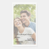 Einfache Textüberlagerung Foto Probedinner Serviette (Vorderseite)